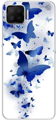 Vascase Back Cover for Oppo F17(Blue, White, Dual Protection, Silicon, Pack of: 1)