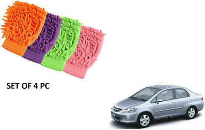liger Car Dust Cleaning Wet and Dry Glove Set(Free Size Pack of 4)