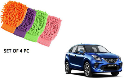 liger Car Dust Cleaning Wet and Dry Glove Set(Free Size Pack of 4)