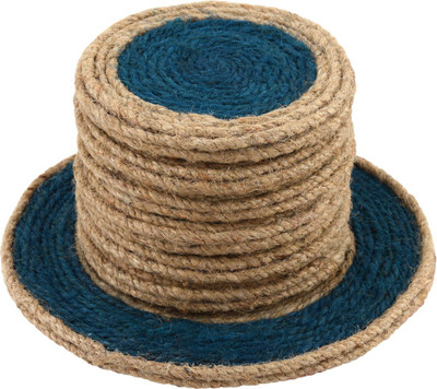 Jute handicraft Round Reversible Jute Coaster Set(Pack of 6)