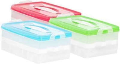 SEAHAVEN Plastic Egg Container  - 0 ml(Pack of 3, Multicolor)