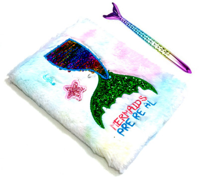 Prezzie Villa Mermaid Tail Diary A5 Diary Ruled 150 Pages(Multicolor, Pack of 2)