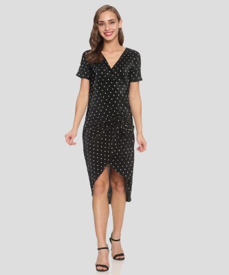 CAMPUS SUTRA Women High Low Black Dress