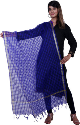 AARAV Net Checkered Women Dupatta