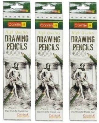 Camlin Graphite HB,2B,3B,4B,6B,8B Pencil(Pack of 3)