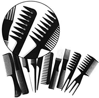 bob 10 PC..Hairdressing Barbers Combs Brush Set