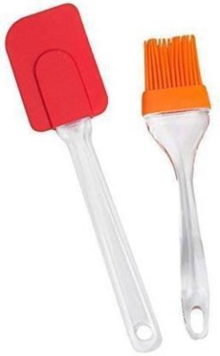 HENI ENTERPRISE Oil Brush Silicone Spatula and Pastry Brush Set for Cake Mixer, Cooking, Baking, Glazing for Kitchen Mulitcolor Kitchen Tool Set (Mulitcolor) Kitchen Tool Set(Multicolor, Brush, Spatula)