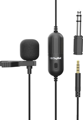 DIGITEK Lavalier Microphone | Hands Free Clip On Lapel Mic | With Omnidirectional Condenser For Vlogging | Recording | YouTube | And 20 Feet Audio Cable. (DM 01) Microphone
