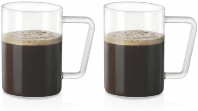 BOROSIL Vision Grande Glass Beer, Set of 2 - Freezer Proof, 500 ml Glass Beer Mug(500 ml)