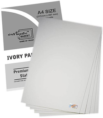 MAJESTIC BASKET Majestic Basket Premium Quality A4 Size Bright/ Smooth Ivory Sheets For Art & Craft/ Assignment / Project/ Charts/ Drawing Etc. Un-ruled A4 210 gsm A4 paper(Set of 1, White) MAJESTIC BASKET Majestic Basket Premium Quality A4 Size Bright/ Smooth Ivory Sheets For Art & Craft/ Assignment / Project/ Charts/ Drawing Etc. Un-ruled A4 210 gsm A4 paper(Set of 1, White)