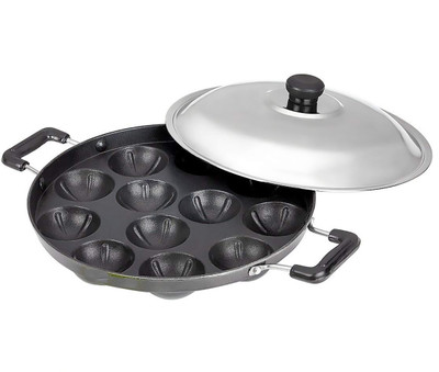 Sahas Pancake Pan 25 cm diameter with Lid 1 L capacity(Aluminium, Non-stick)