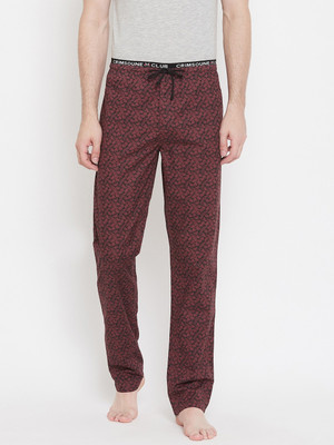 CRIMSOUNE CLUB Printed Men Maroon Track Pants