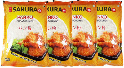 SAKURA Combo Pack Of 4 Panko Breadcrumbs |(1kg Each) 4 kg