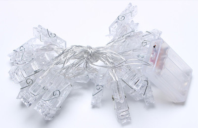 spark world 20 LEDs 3.3 m White Steady Clip Rice Lights(Pack of 1)