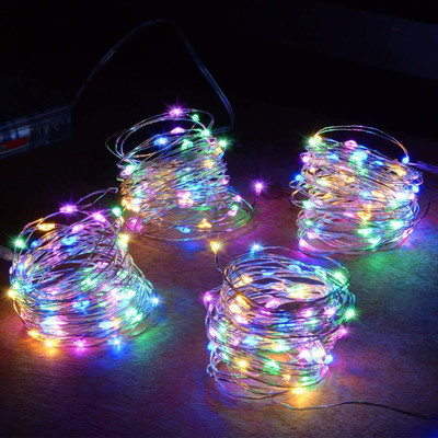 MIRADH 40 LEDs 4.95 m Multicolor Color Changing, Flickering, Steady Ball Rice Lights(Pack of 4)
