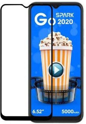 LIKEDESIGN Edge To Edge Tempered Glass for Tecno Spark Go 2020(Pack of 1)