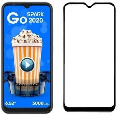 LIKEDESIGN Edge To Edge Tempered Glass for Tecno Spark Go 2020(Pack of 1)
