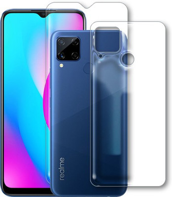 MUTAALI Front and Back Tempered Glass for Realme C15(Pack of 1)