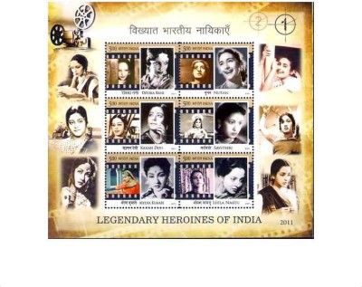 Phila Hub 2011-Legendary Heroines of India Cinema-MINIATURE SHEET MNH Stamps(6 Stamps)