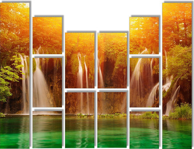 Varadvinayak 90 cm Waterfal slide stickers Self Adhesive Sticker(Pack of 1)