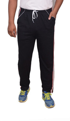 Kolva Solid Men Black Track Pants