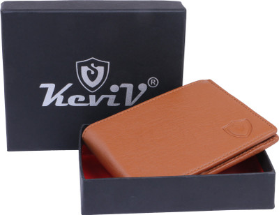 VSR Men Tan Artificial Leather Wallet(5 Card Slots)