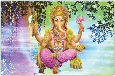 Varadvinayak 48.26 cm Ganesh ji Removable Sticker(Pack of 1)