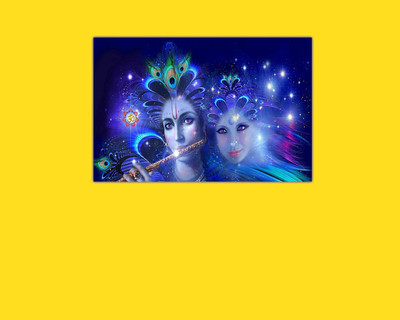 Varadvinayak 48.26 cm Krishna ji Self Adhesive Sticker(Pack of 1)