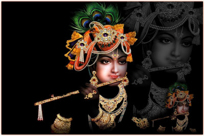 Varadvinayak 30 cm Krishna ji Removable Sticker(Pack of 1)