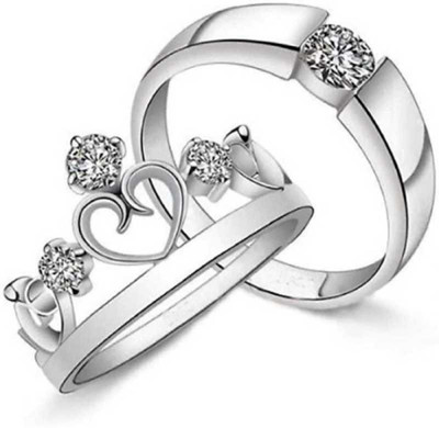 Maaword Alloy Sterling Silver Plated Ring Set
