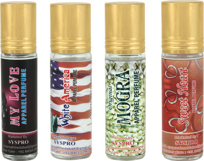 Syspro Attar (8 ml each attar ) (pack of 4) Floral Attar(Floral)