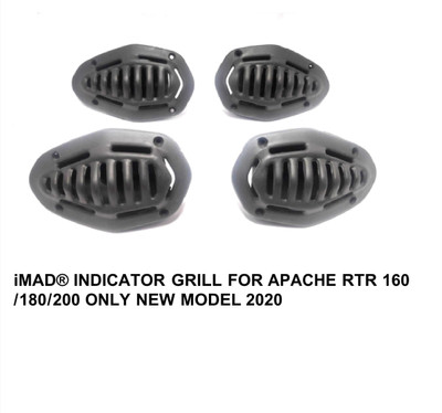 imad APACHE RTR 2020 INDICATOR GRILL Bike Headlight Grill(Black)