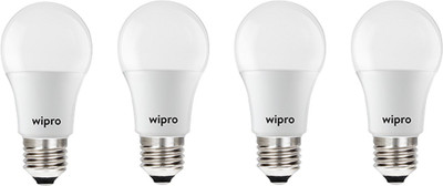 Wipro 9 W Basic Standard E27 LED Bulb(White, Pack of 4)
