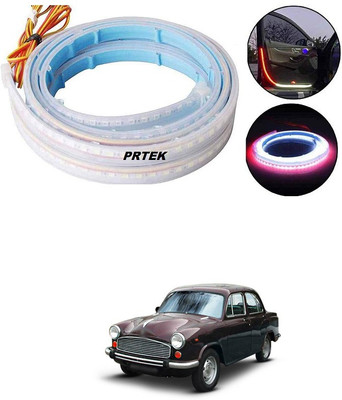 PRTEK  Car Door Warning LED Light, 47.2 Inches 150 LEDs Flow Lights Strip for Car Door Accessories Courtesy Light-Anti Rear-end Collision Safety(2PCS) C67 Headlight Car, Motorbike LED for GM (12 V, 12 W)(Hummer H3, Pack of 2)