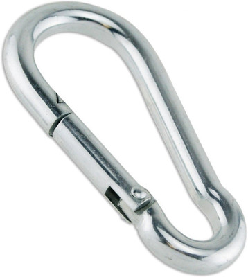 Leosportz 8mm Thickness Snap Hooks Heavy Duty Stainless Steel Fit for Gym,Climbing,Camping Locking Carabiner(Silver)