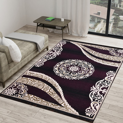 NCS 5 cm  X 7 cm Velvet Carpet(Rectangle, Multicolor)