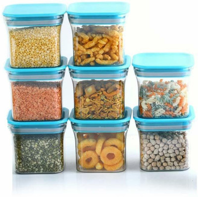 Analog Kitchenware Plastic Grocery Container  - 550 ml(Pack of 8, Blue)