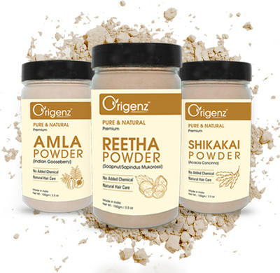 Origenz Premium Amla, Reetha, Shikakai Powder for Healthy Hair(600 g)