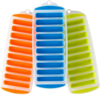 Pass Pass Multicolor Plastic Ice Cube Tray(Pack of3)