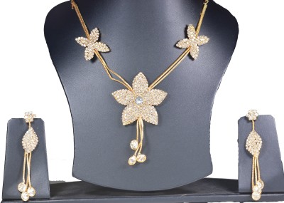 Frolics India Alloy Gold-plated Gold Jewellery Set(Pack of 1)