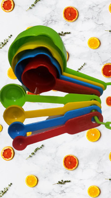 grilfil Measuring Cup Set Best Quality Plastic Multi Color (Pack Of 1 Set) Measuring Cup Set(240 ml, 80 ml, 60 ml, 30 ml)