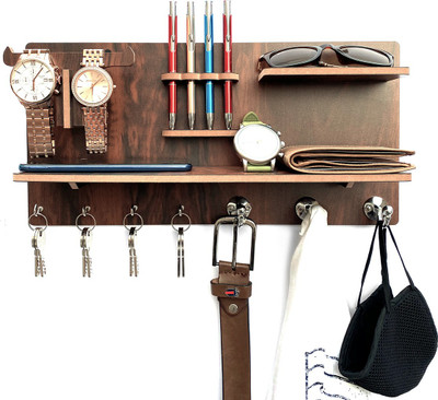 7CR 7CR Bull Key Holder (WB) Wood Key Holder(7 Hooks, Brown)