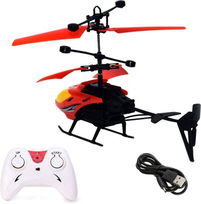 Miss Chief 2-in-1 Flying Outdoor Exceed Induction Helicopter with Remote sensorRed