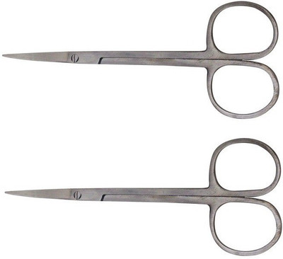 RAU MA Nail Scissors Pack of 2 A10 Scissors(Set of 2, Silver)