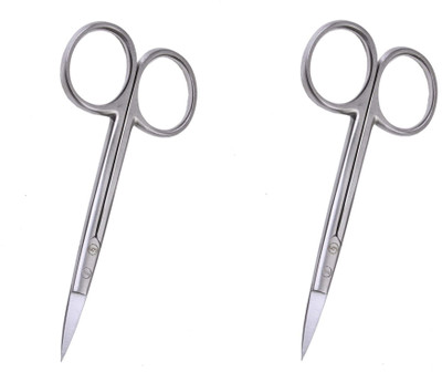 RAU MA Nail Scissors Pack of 2 A8 Scissors(Set of 2, Silver)