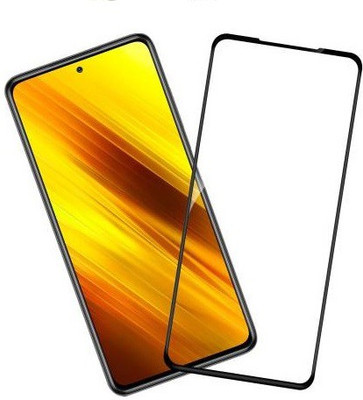 welldesign Edge To Edge Tempered Glass for Poco X3(Pack of 1)
