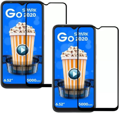 ISAAK Edge To Edge Tempered Glass for Tecno Spark Go 2020(Pack of 2)