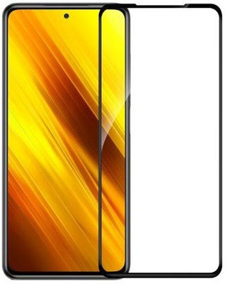 HOBBYTRONICS Edge To Edge Tempered Glass for POCO X3(Pack of 1)