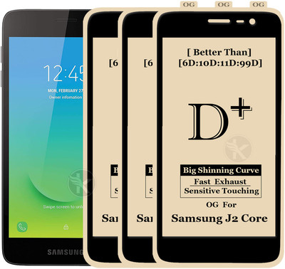 Kreatick Tempered Glass Guard for Samsung Galaxy J2 Core(Pack of 3)