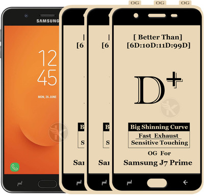 Kreatick Tempered Glass Guard for Samsung Galaxy J7 Prime(Pack of 3)